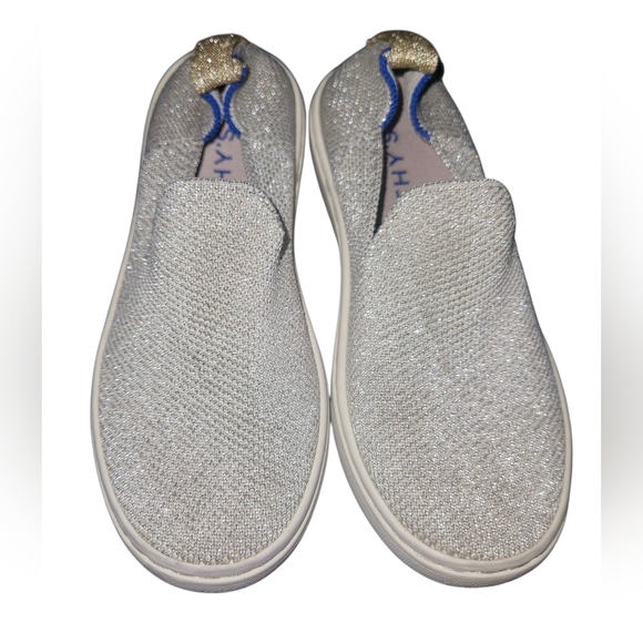 Rothys Kids Silver Sparkle Sneaker Size 13 - Picture 1 of 5